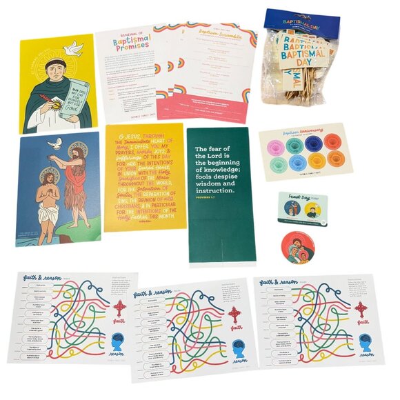 Catholic Family Crate Other - Catholic Family Crate January Baptism Subscription Box Thomas Aquinas Stickers